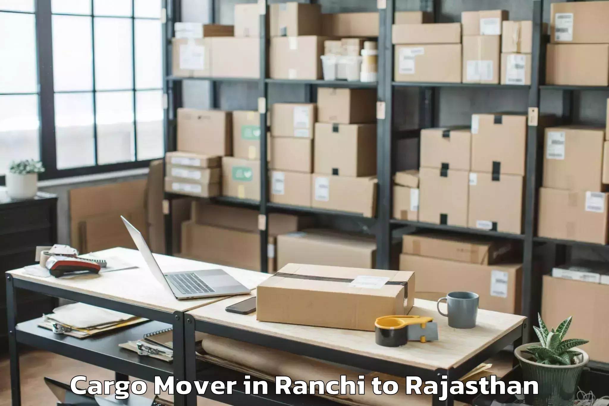 Book Ranchi to Mewar University Chittorgarh Cargo Mover